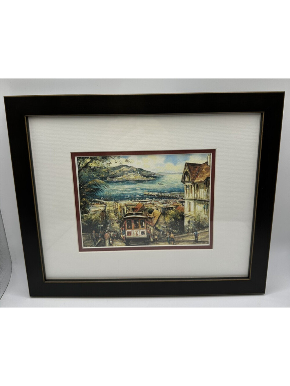 The Cable Car San Francisco print matted and framed by Brunet